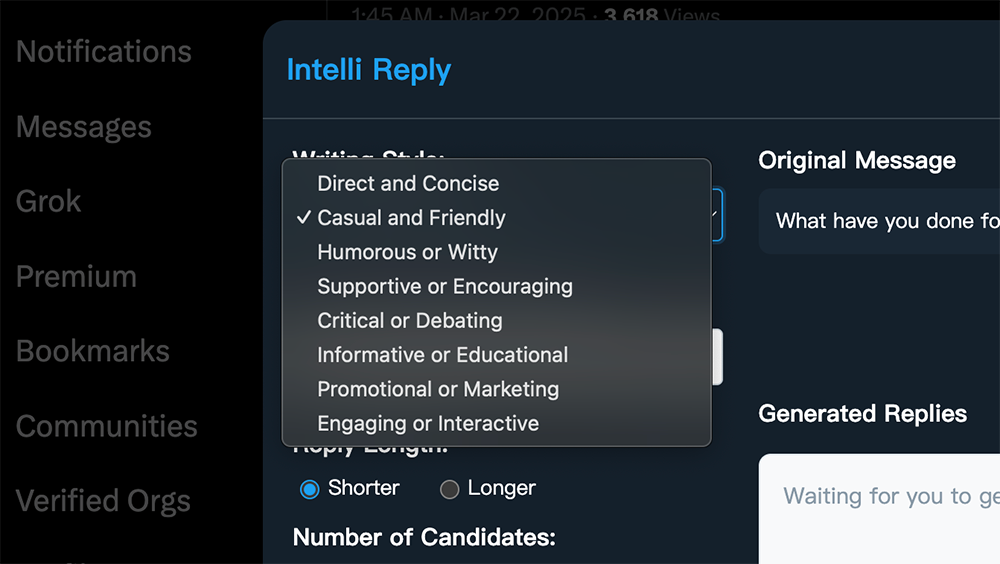 IntelliReply custom styles demo