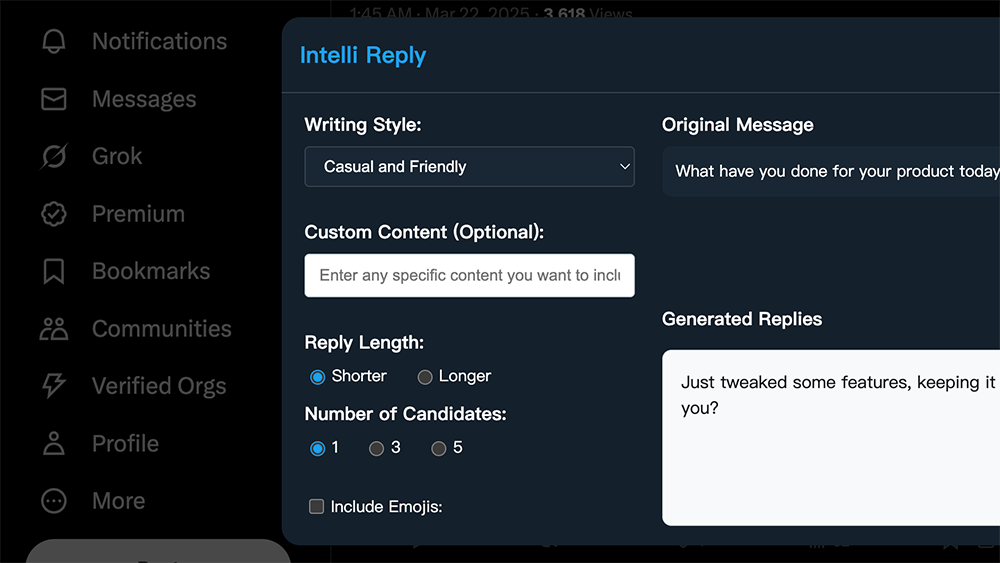 IntelliReply grow easy demo